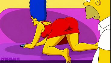Married Housewife Betrays On Her Cuckold Husband On A Pink Couch. Cartoon Parody Simpsons. Hentai