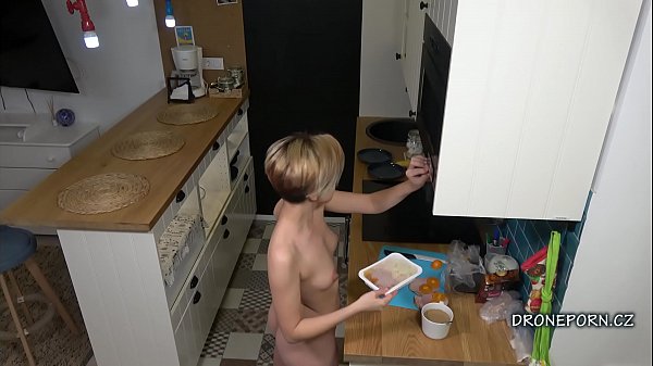 Sultry Czech Nudist Chick Stripped In The Kitchen
