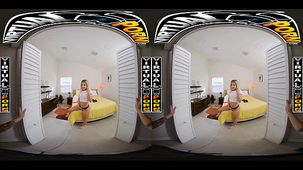 VIRTUAL PORN - Stepsister Emma Bugg Finds You Watching, Swallows Your Dick, And Takes Your Load In This Forbidden Hookup