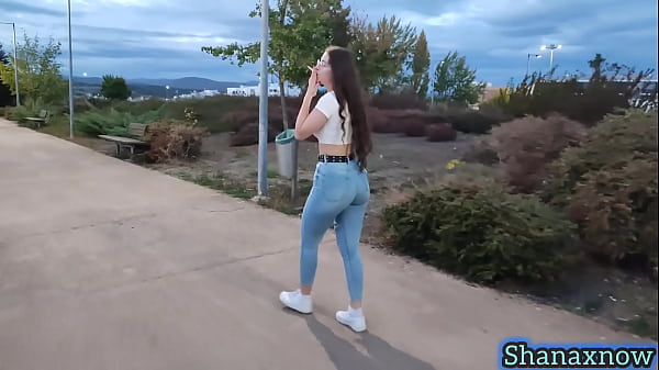 Shanaxnow Smoking Obsession Thick Rear Walking In Taut Jeans