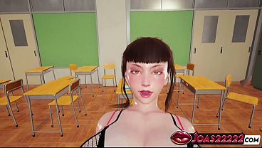 Sexy College Doll Mai In Classroom 3D Animation - Table Missionary Sex, Straddle Ride Riding With Quiverring Breasts, And POV Rear Entry Leading To Cumshot