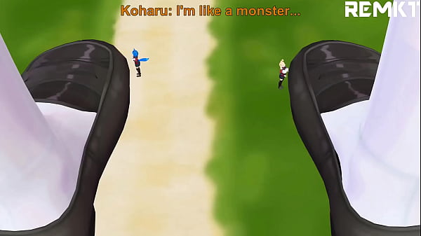 (MMD Giantess) Kemosuku! Three Dream