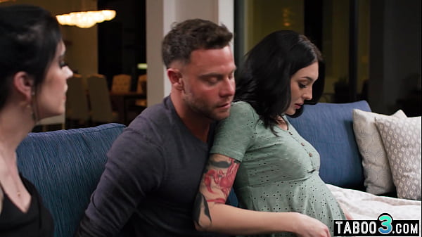 Hubby Plowing His Prenatal Instructor Anna De Ville In Front Of His Spouse
