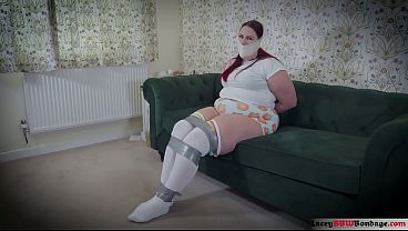 Annoying BBW Stepsis Lacey Tied And Wrapgagged For Being Annoying And Bratty In Rope Play