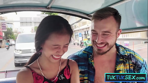 Really Minuscule Thai Cutie Picked Up For A Tuktuk Ride To The Hotel