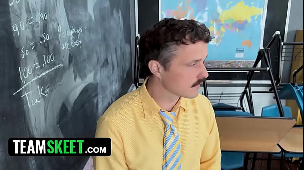 Lexi’s Inappropriate Behavior Leads To A Rough Fucking Lesson From Mr. Apples And Principal Rock
