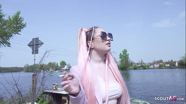 GERMAN SCOUT - Pink Hair Teen Maria Gail With Saggy Breasts At Hard Backdoor Sex Casting