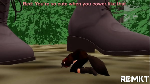 (MMD Giantess) Red Straddling Hood's Visit