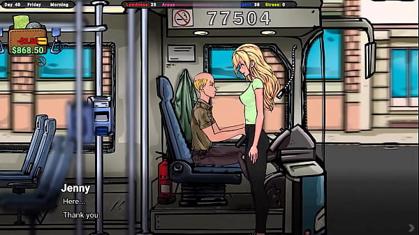 A Frisky Outsider On A Bus Asked For Help With His Erection. Hentai Game.