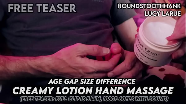 Age Gap Size Difference Rich Lotion Hand Massage