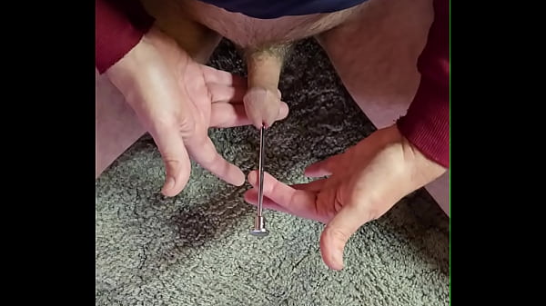 ToOldToMind Sinks Steel Rod Down His Teeny Boner