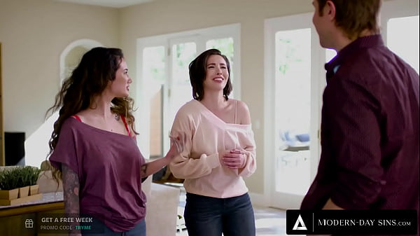 MODERN-DAY SINS - PAWG Lesbian Couple IS YEARNING EX-BOYFRIEND'S COCK! THEY HAD AN FFM 3-WAY!