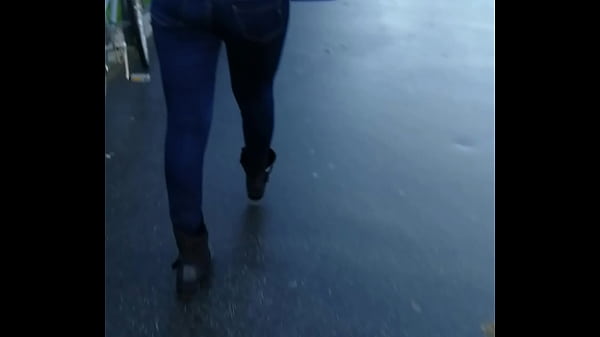 Candid Blue Jeans Walking