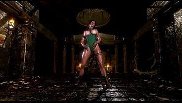 Stacked Wet Lara Croft Thanks You For Saving Her From Snag In The Dungeon