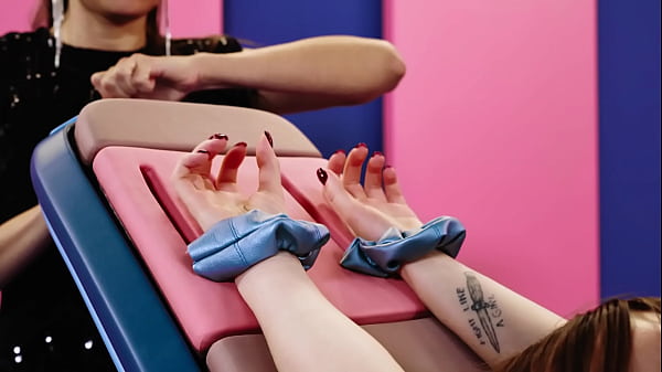 Russian Hottie Lesbian Feather Teasing Challenge - She Gets Juicy When Her Soles Is Tickled And Pussy Penetrated