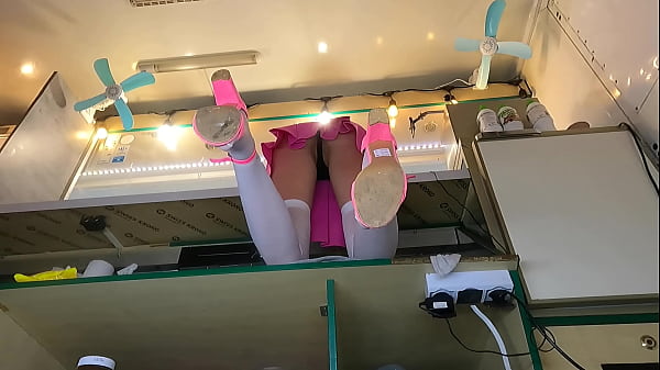 I Adore The Way This Seductive Virgin Parts Her Limbs While Satisfying Customers