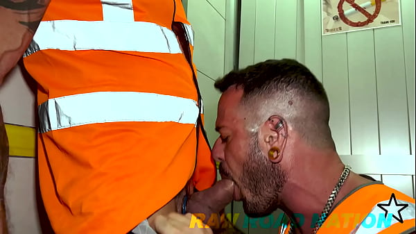 HOT HOMIES SWITCH PLACES IN NASTY PUBLIC BATHROOM!