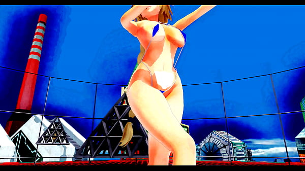 Anime Gal With Open Slit Dancing And Singing