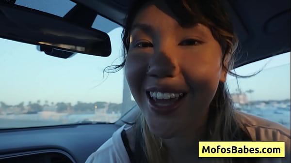 Lustful Asian Chick Lures Her Friend In The Car With Her Natural Giant Knockers - Tomie Tang, Charles Dera
