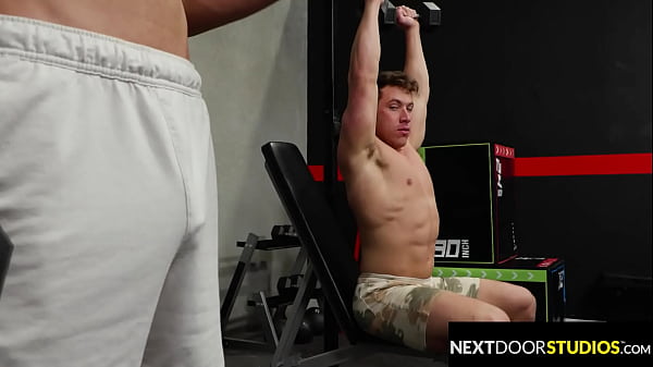 Buff Stud Flip Smashes Twink Outsider In Gym - Ashton Silvers, Kyle Fletcher - NextDoorRaw