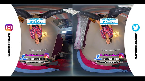 [VR180 - 3D] Trailer Giantess Hottie Displays Her Stinky Socks And Sweaty Adidas Shoes