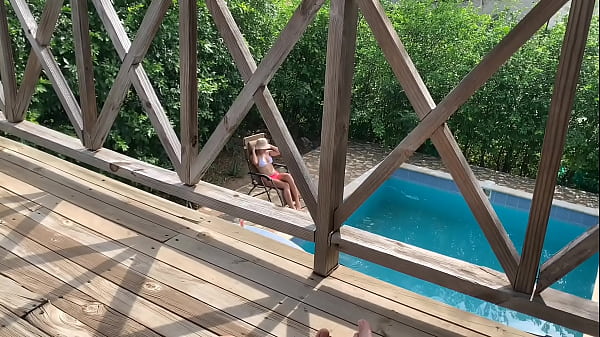 While My Hotwife Is Tanning In The Pool, My Sister-in-law Plows Me On The Balcony