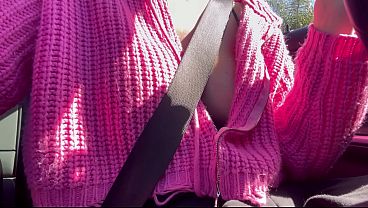 Italian Horny Massive Naturals Milf Artemisia Crave Displaying Her Wet Titties While Driving Around