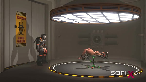 Extremely Sci-fi Sex Machine And An Alluring New Ebony In Restraints
