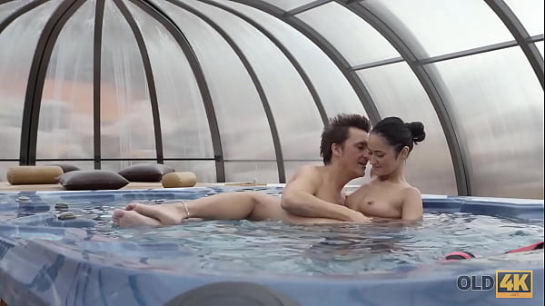 OLD4K. Chick With Long Legs Moans And Has Sizzling Sex