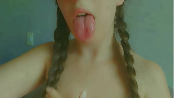 Needy And Kinky Schoolgirl Displaying Her Licker , Muzzle Watering And Self-pleasure