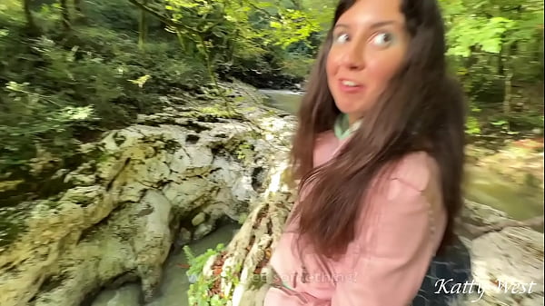 Excursion In The Forest Ended With A Hottie Ramming On A Waterfall