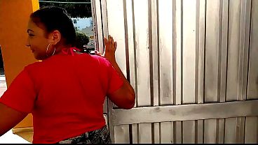 OMG I Have Risky Public Fun With My Stepbrother, He Smashes Me At The Door Almost In The Street Outdoors, We Almost Got Caught. Public Flashing, Fellatio, Sex And Spy View