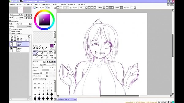Hentai Speed Drawing - Part 1 - Sketching
