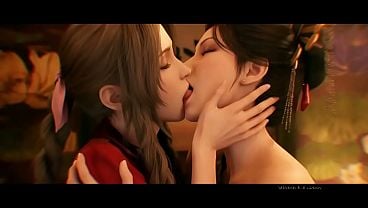 Aerith X Madam M. Lesbian Making Out (Final Fantasy VII/AI Generated)
