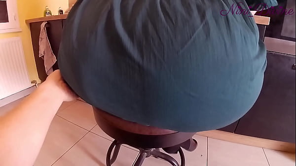Generous Gal Pulled Aside Her Giant Panties To Get Slammed In The Kitchen!