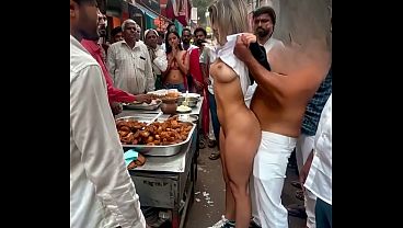 White Gals Get Pounded By Indian Mens On Street Shop