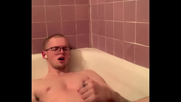 Huge Cock Jock Moaning A Lot Milking In The Bathtub Pt2