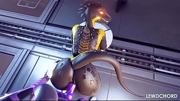 Lizard Hammerred By Futa Sex Robot