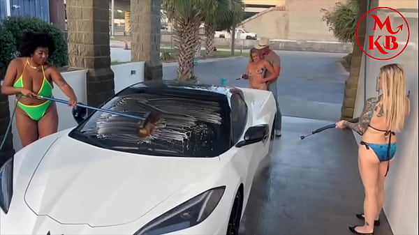 Kora Bell, Sweetheart Temptress And Duchess Coco Slurp And Drill Jasper Woodcock In A Public Carwash