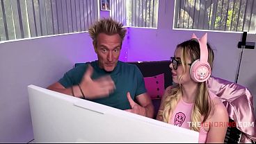 Step Uncle Free Handles Teeny Blonde While Gaming | TheIgnoring