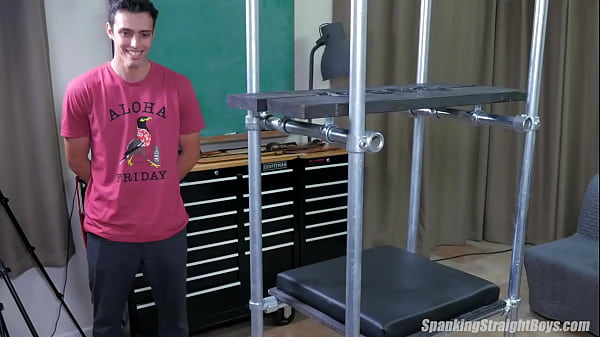 A Straight Boy Is Locked Into A Rope Play Tower And Tortured