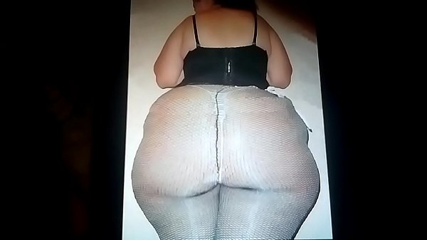 Blazing Load Tribute On This Large Bubble Curvy BBW Lady Butt