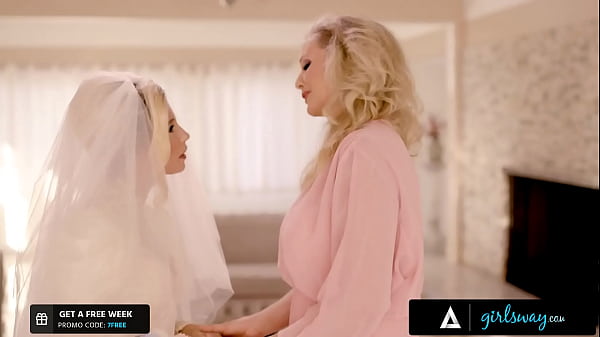 GIRLSWAY - Emotional COUGAR Julia Ann Slams Her Bride-To-Be Stepbae Carolina Sweets One Last Time