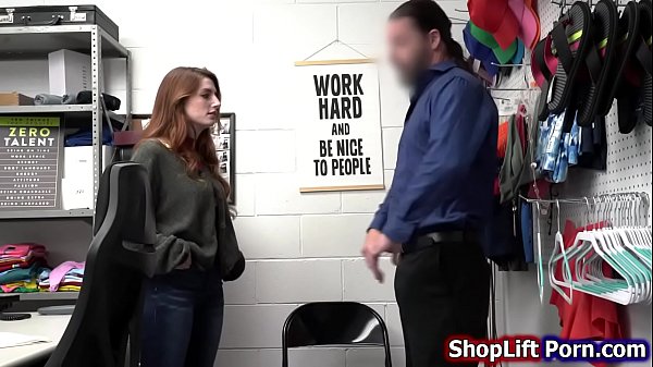 Compact Auburn-haired Thief Throats Officer