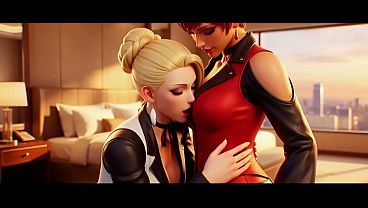 Mature X Vice Lesbian Lip Play (The King Of Fighters /AI Generated)