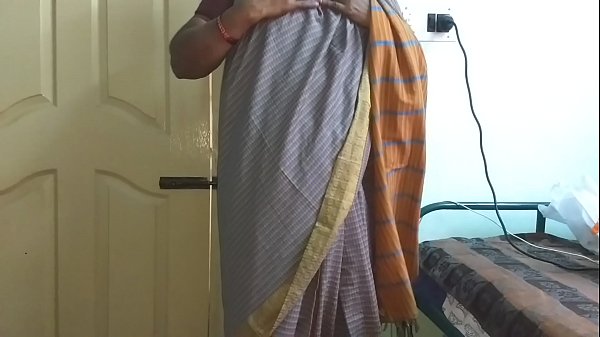 Desi Indian Tamil Telugu Kannada Malayalam Hindi Needy Cheating Spouse Vanitha Wearing Grey Colour Saree Showing Huge Tits And Bare Pussy Press Vigorous Jugs Press Nip Massaging