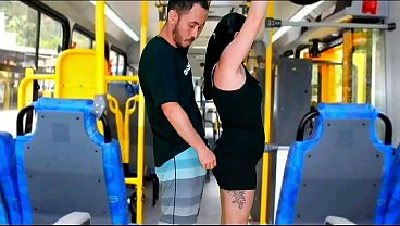 Brown-haired Touching On The Bus