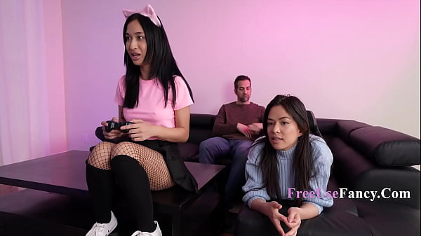 Stepdaddy Free Abuses Gamer Teens - Avery Black, Scarlett Alexis