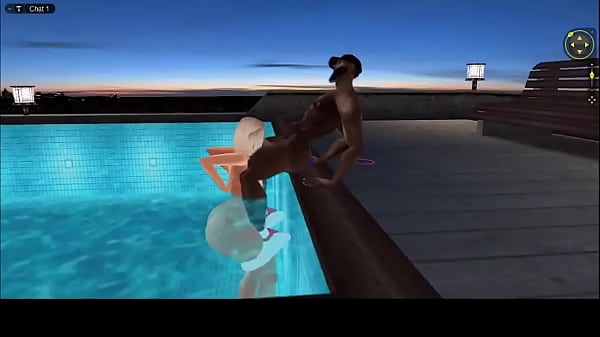 Pose Boquetinho Na Piscina