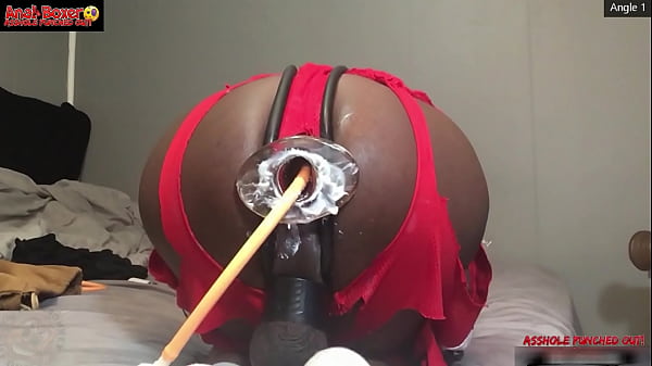 Utilizing Big Dildo To Up His Demolished Orifice - The Booty Bouquet Of Buttplug With The Inflatable Pumps, Groaning With A Prolapsed Black Eye - Backside Monkey - TheAmOfficial